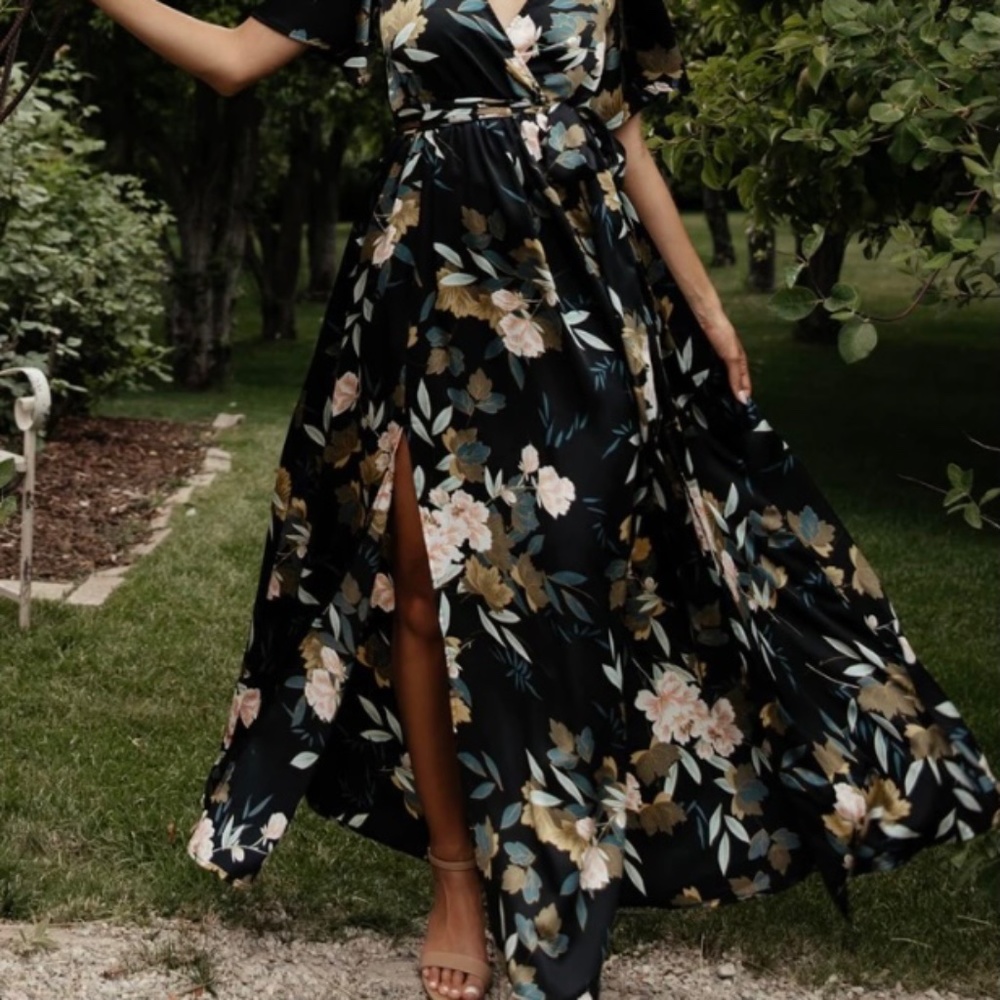 Baltic born Sicily satin Maxi Dress